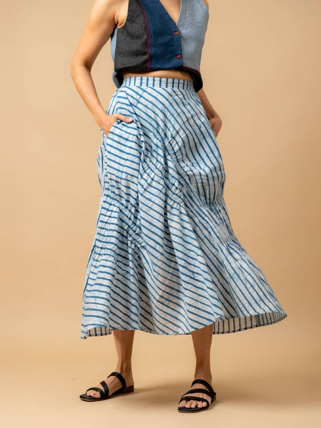 Lizzy Batik Stripes Skirt