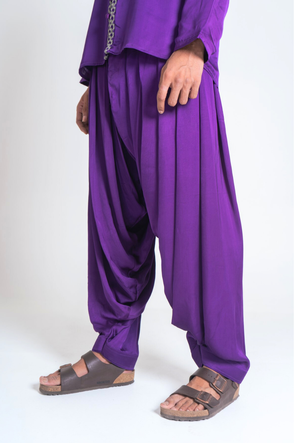 Purple Drapped Dhoti