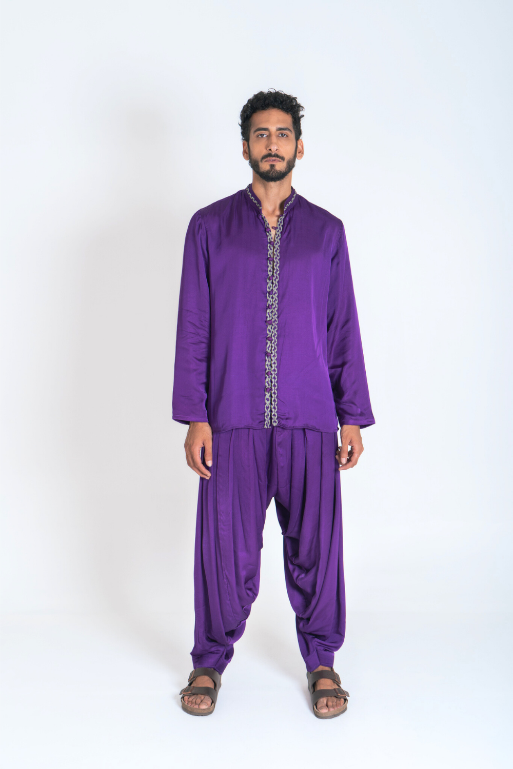 Purple-Green Braid Indo Set